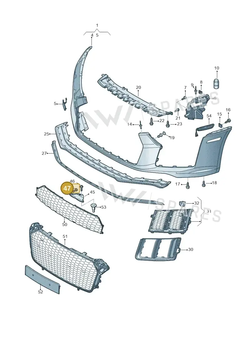 N90936503 — Audi R8 Spyder (2015-2024) diagram 872807100, position 47