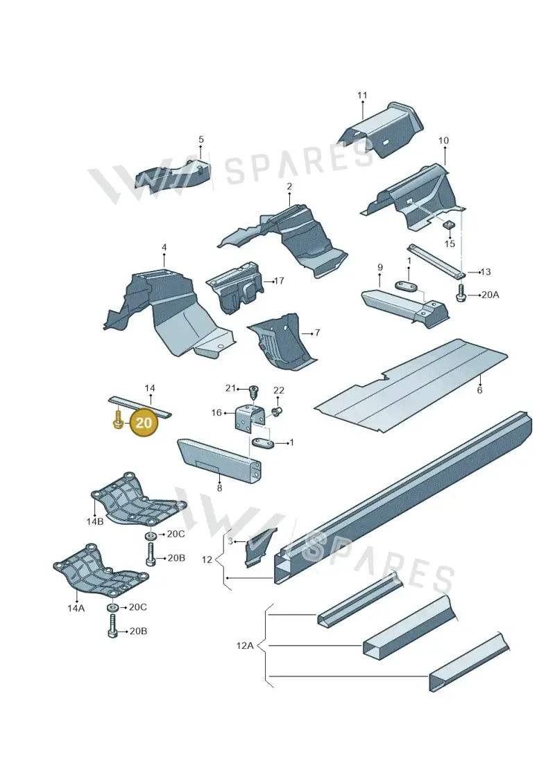 N90940001 — Audi A8/S8/qu. lang    08> (2007-) diagram 291803150, position 20