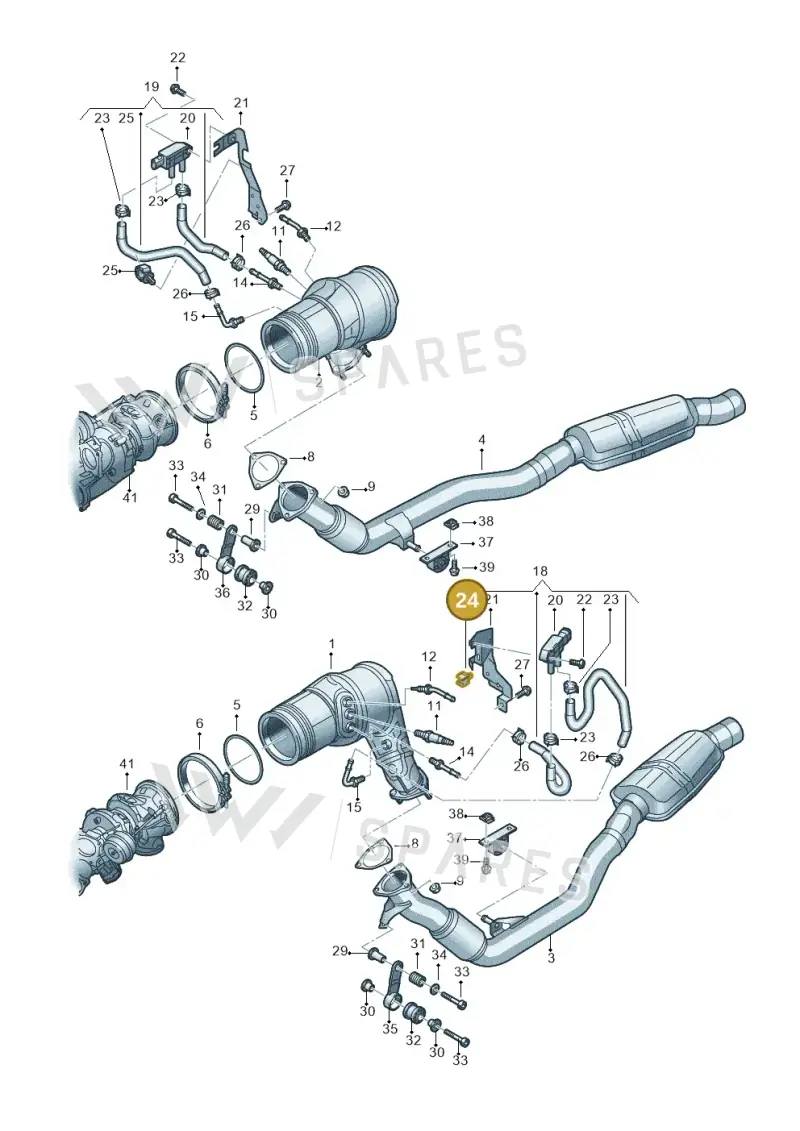N90943501 — Audi RS Q8 Quattro (2019-) diagram 595253500, position 24