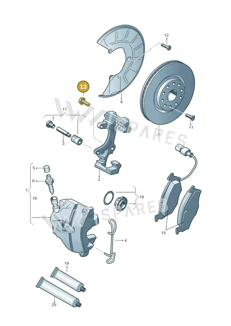 N90948802 — Audi Q3 1.4 (2016-) diagram 409615250, position 13