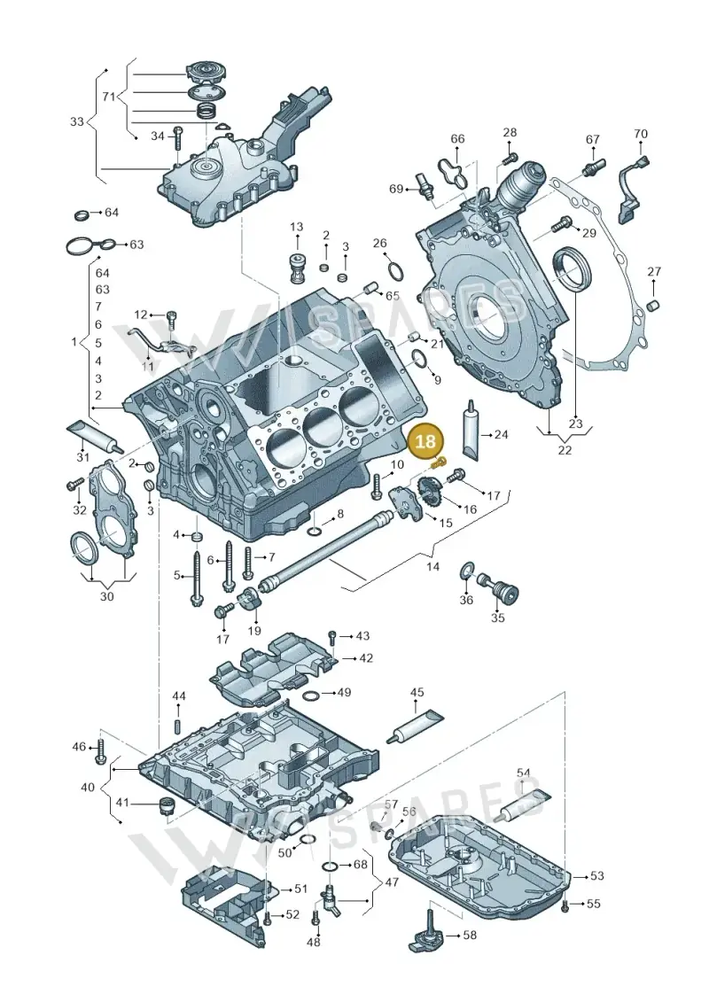 N90954903 — Audi Q7 qu. 3.0 TDI (2015-2019) diagram 771103100, position 18