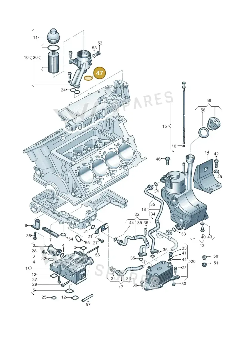 N90959701 — Audi R8 qu. 5.2 (2012-2015) diagram 618115000, position 47
