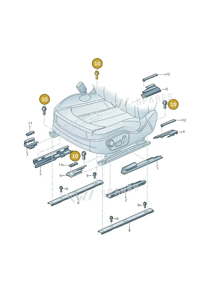 N90965002 — Audi A8L (2017-2022) diagram 838881072, position 10