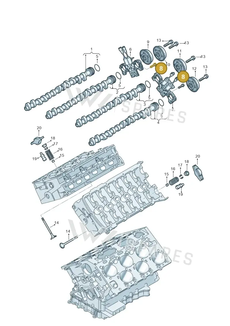 N90965802 — Audi A8/S8/qu. lang    08> (2007-) diagram 258109400, position 8