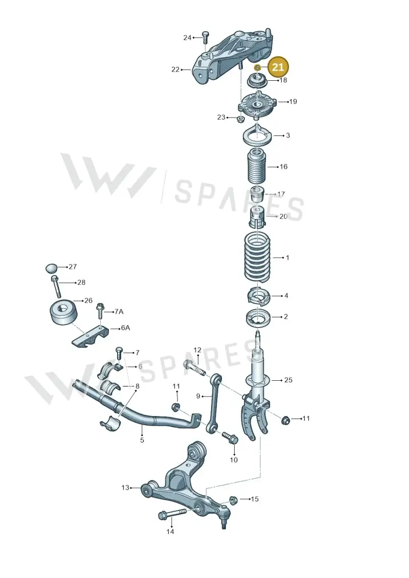 N90966402 — Audi Q7 qu. 3.0 TDI (2009-2015) diagram 675411000, position 21