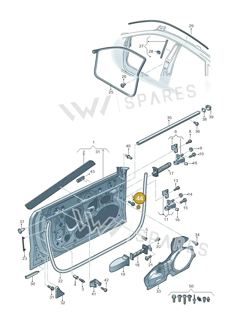 N90968501 — Audi RS7 Sportback (2019-) diagram 435831100, position 44