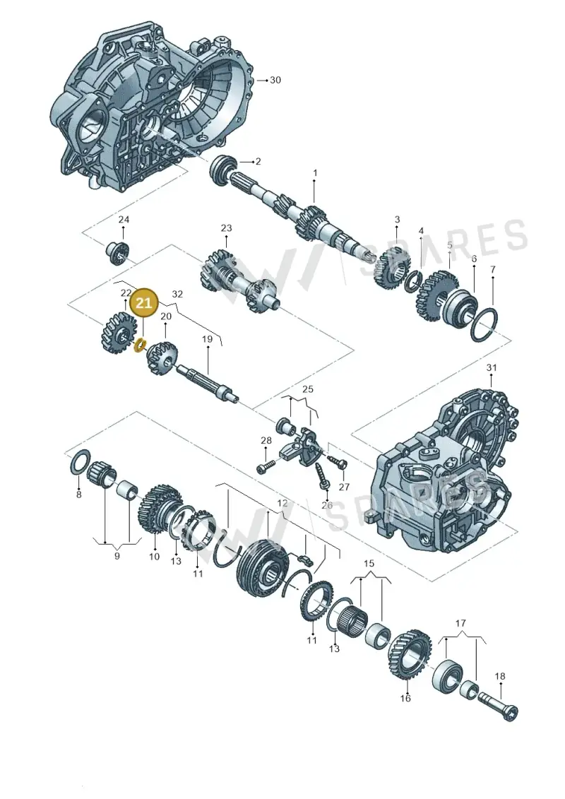 N90982401 — Audi A1 sportback 1.0 (2018-) diagram 890311320, position 21