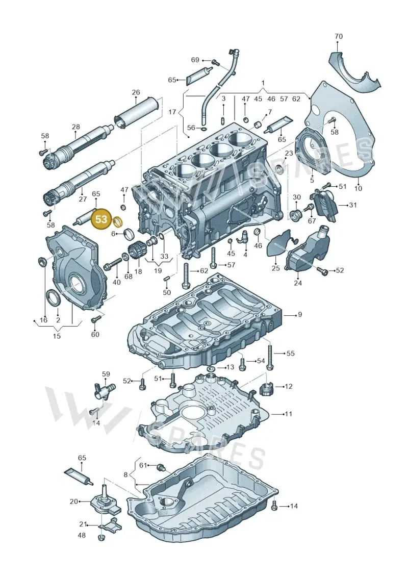 N90982902 — Audi Q3 2.0 TDI (2014-2019) diagram 636103020, position 53