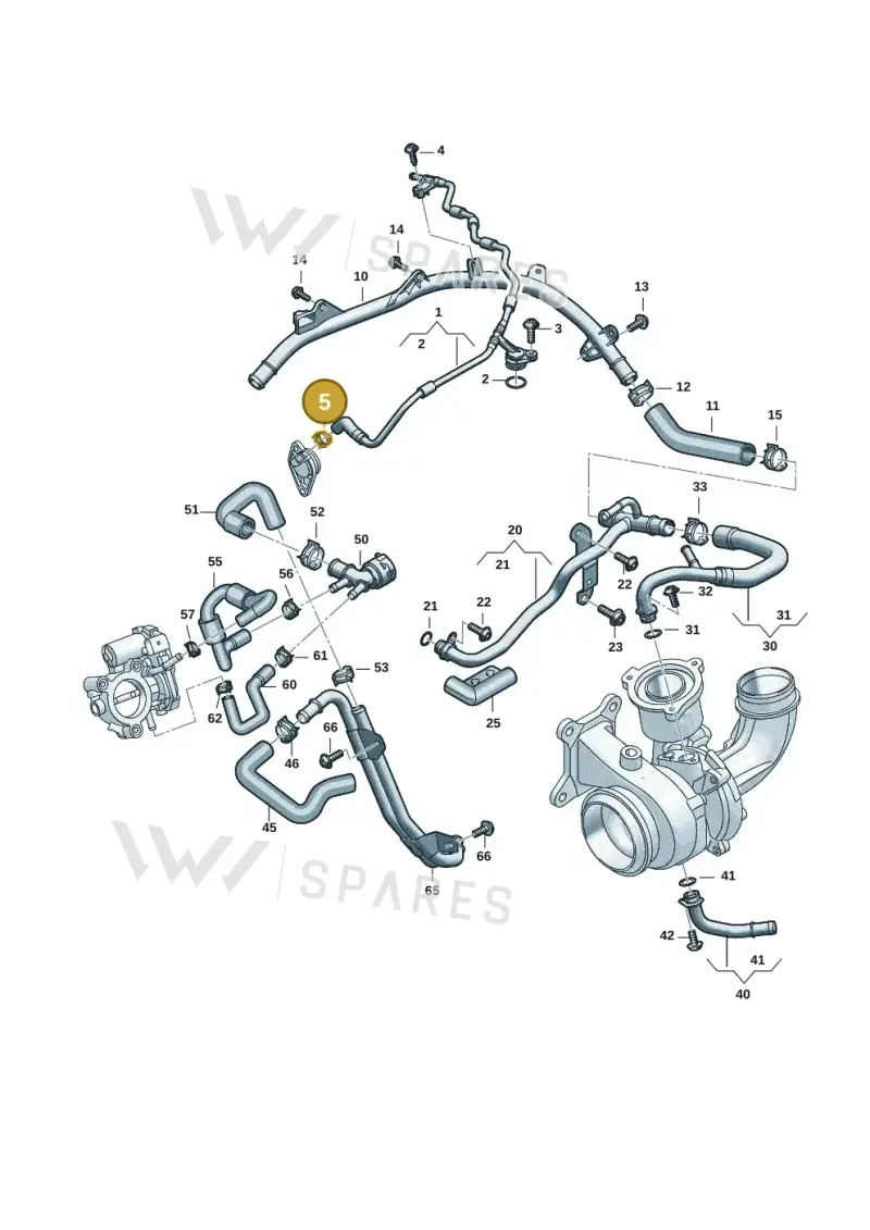 N90986501 — Audi A5 Limo 2.0 (2024-) diagram 06r121005, position 5