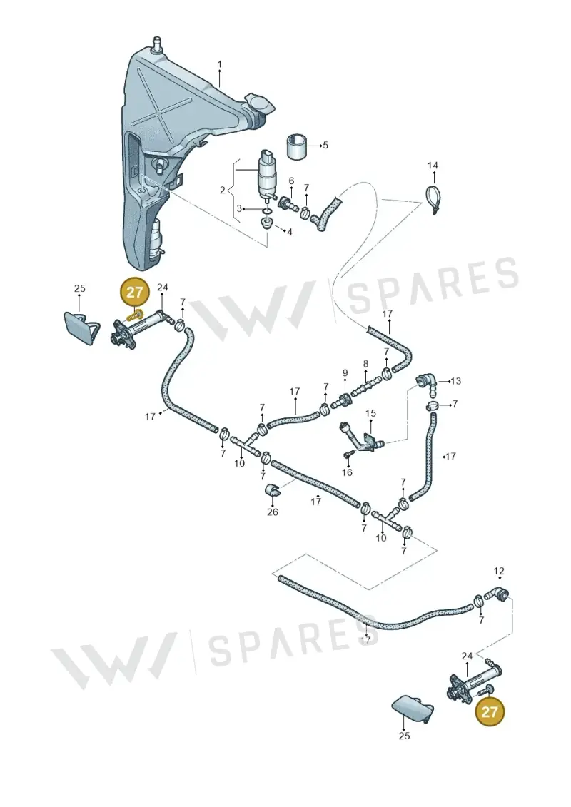 N90989901 — Audi RS7 Sportback (2013-2018) diagram 711955300, position 27