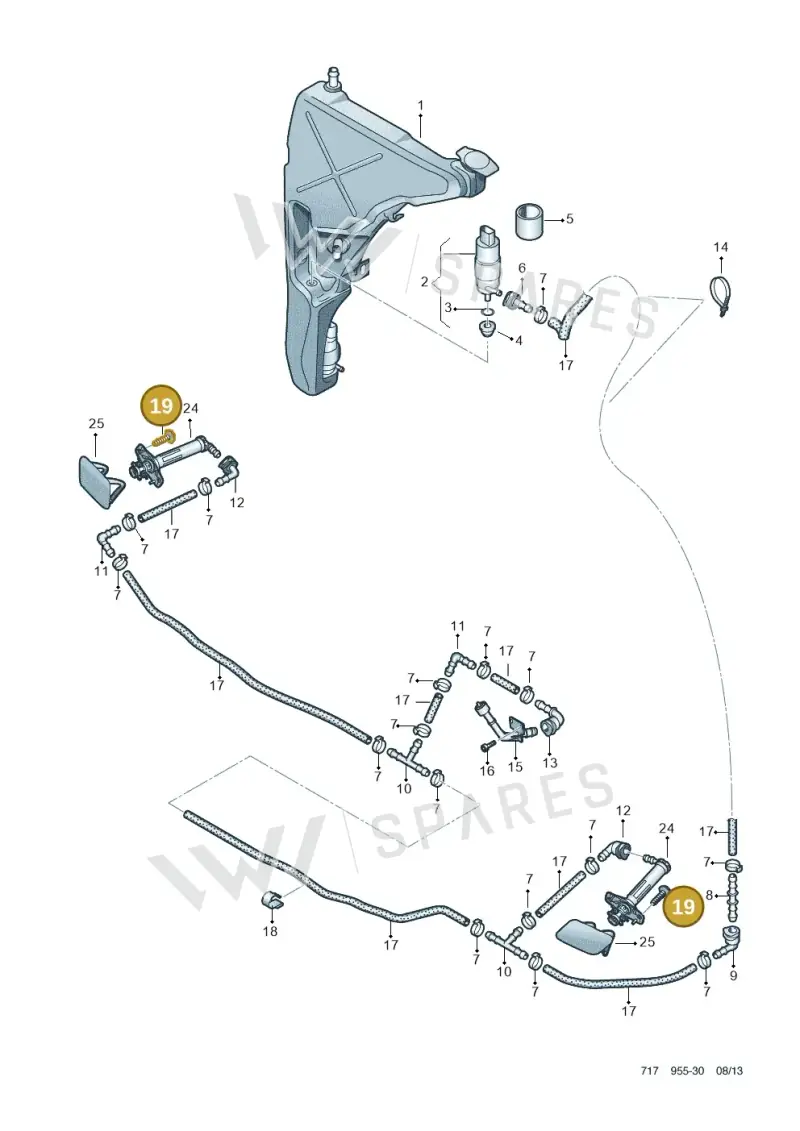 N90989901 — Audi RS6 Avant (2013-2018) diagram 717955300, position 19