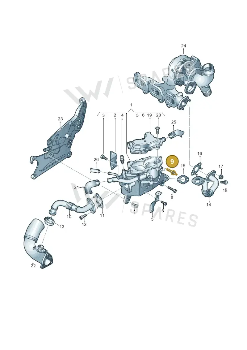 N91004602 — Audi A1 Sportback (2014-2018) diagram 773131000, position 9