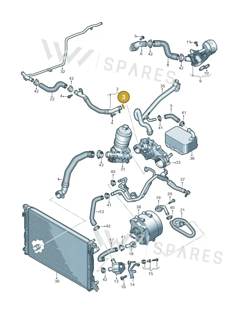 N91008401 — Audi A6 2.0 (2018-) diagram 430121102, position 3