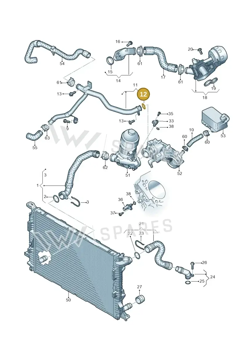 N91008401 — Audi A5 Cabrio 2.0 (2016-2018) diagram 849121055, position 12