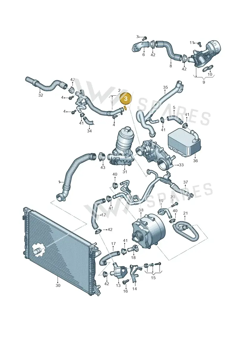 N91008401 — Audi A5 Sportback (2016-2020) diagram 849121150, position 3