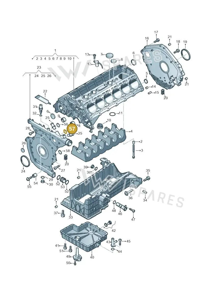 N91008501 — Audi Q7 qu. 3.0 TDI (2009-2015) diagram 493103040, position 57