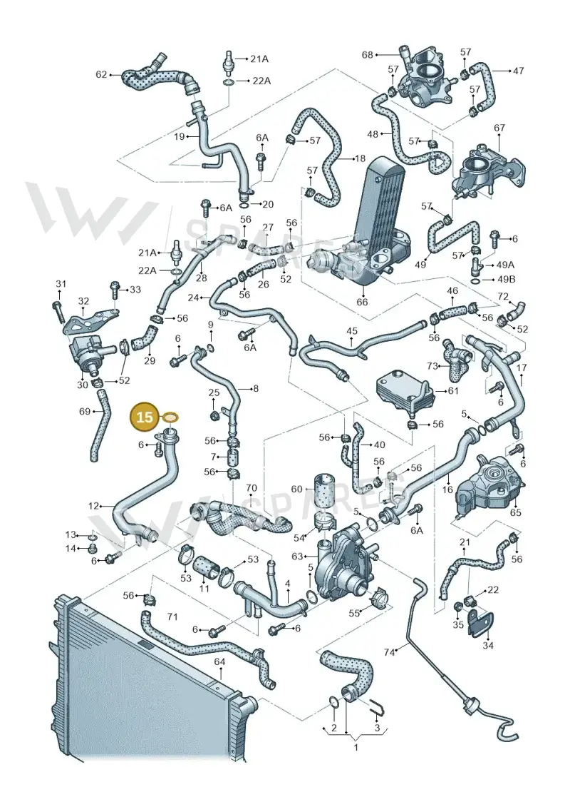 N91008501 — Audi A8L qu. 3.0 TDI (2013-2018) diagram 696121190, position 15