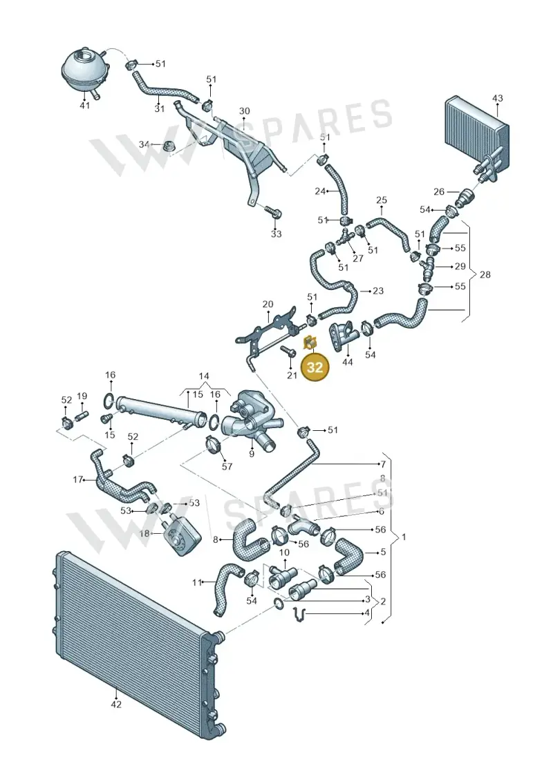 N91009101 — Audi TT Coupe/Roadster 08> (2007-) diagram 609121410, position 32