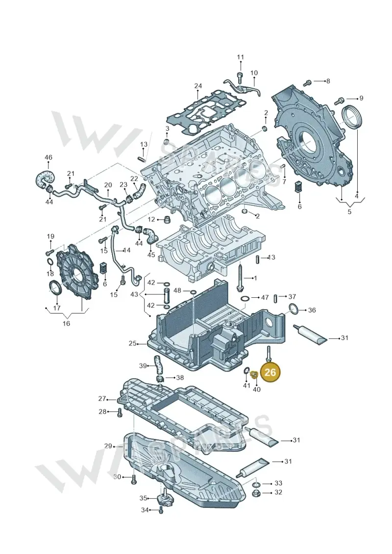 N91009402 — Audi A8/S8/qu. lang    08> (2007-) diagram 291103060, position 26