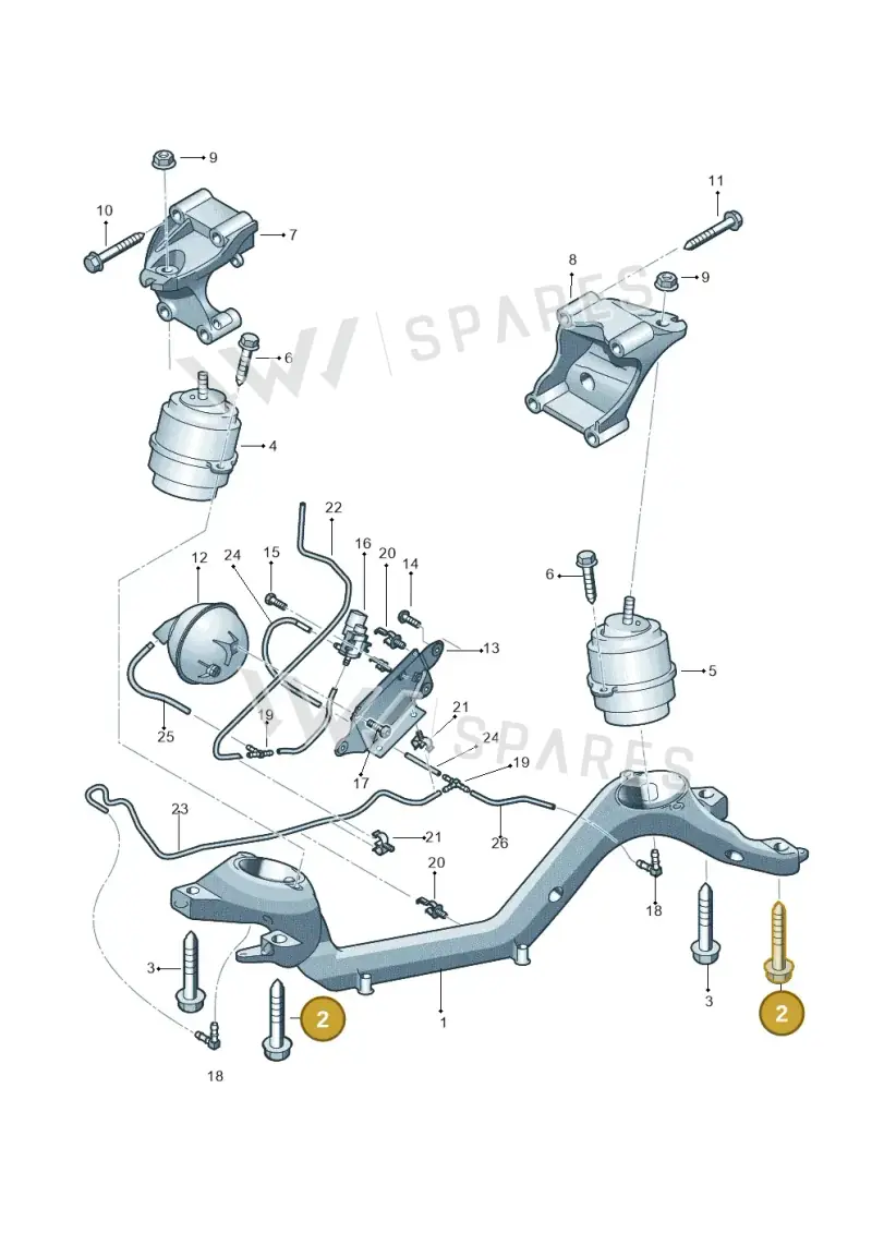 N91014402 — Audi Q7 qu. 3.0 TDI (2009-2015) diagram 675199520, position 2