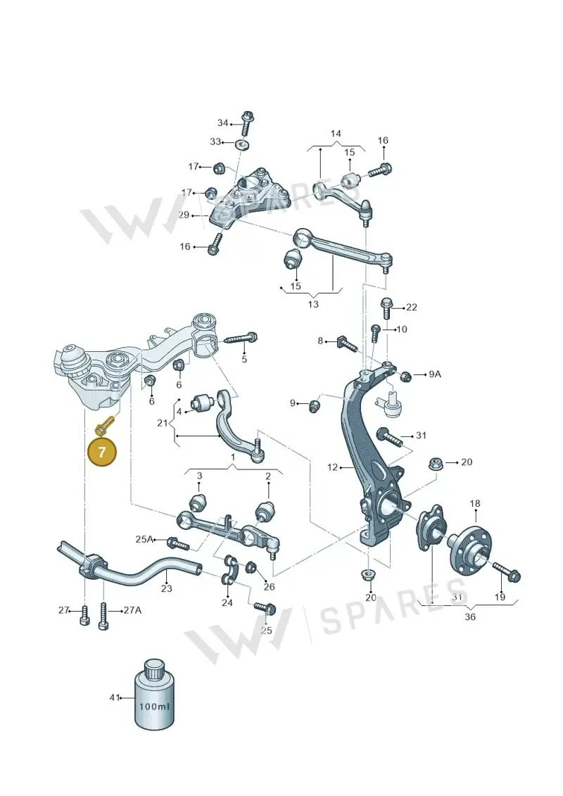 N91016602 — Audi A8/S8/qu. lang    08> (2007-) diagram 258407000, position 7