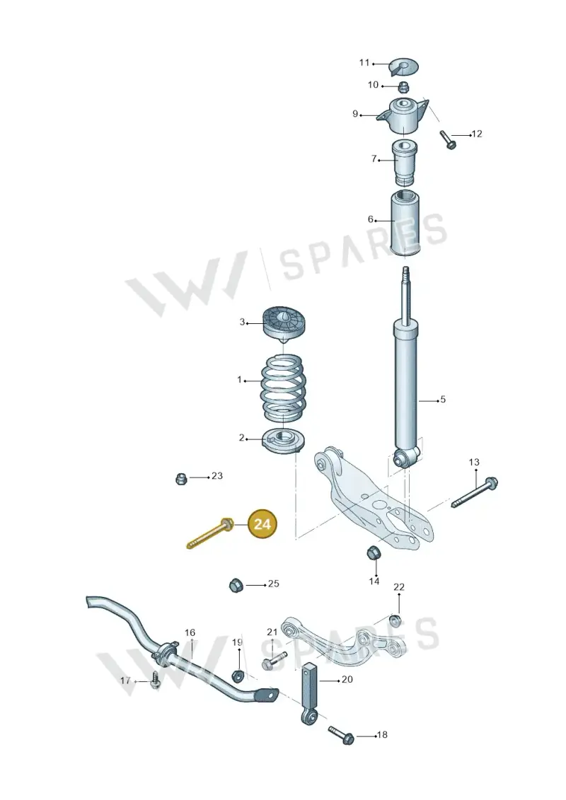 N91016602 — Audi A6 L 2.0 (2018-) diagram 577511000, position 24