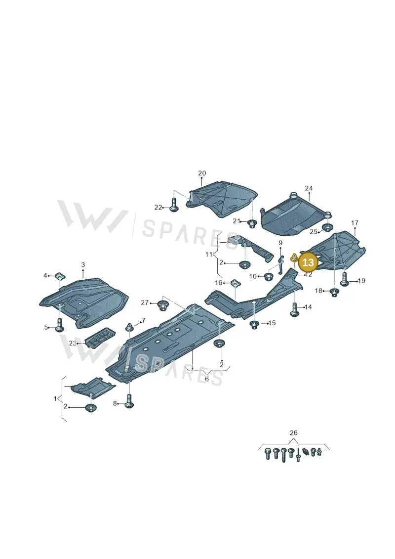 N91019001 — Audi A5 Sportback (2016-2020) diagram 849825000, position 13