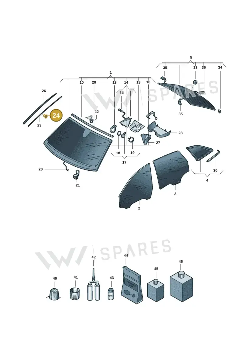 N91019701 — Audi A5 Avant 2.0 (2024-) diagram 8wk845000, position 24