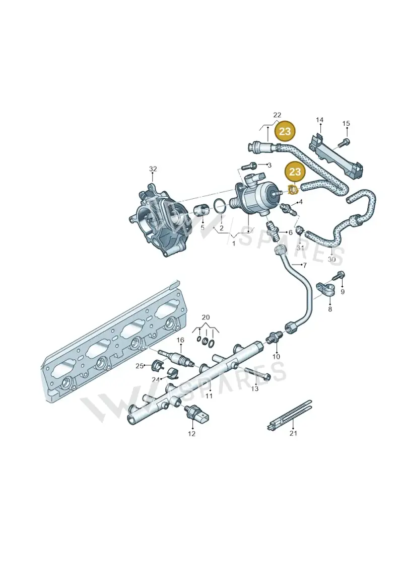N91020301 — Audi A6 2.0 (2018-) diagram 896133240, position 23