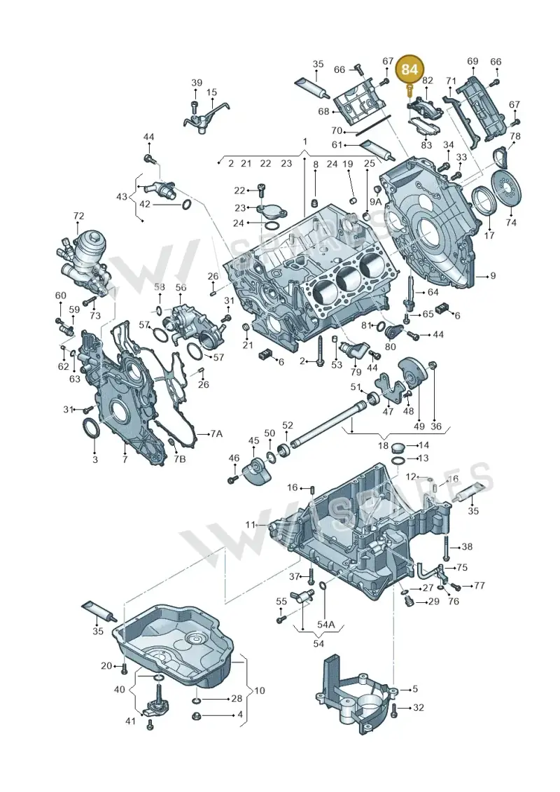 N91021502 — Audi A5 Sportback (2016-2020) diagram 798103540, position 84