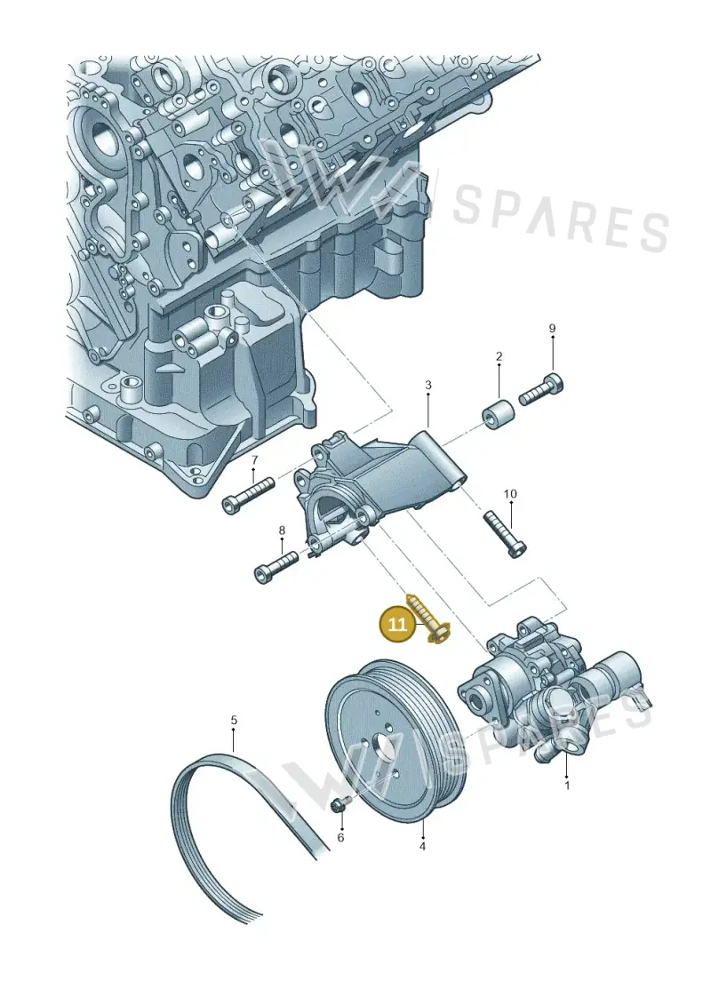 N91026403 — Audi A8L qu. 3.0 TDI (2009-2014) diagram 696145780, position 11