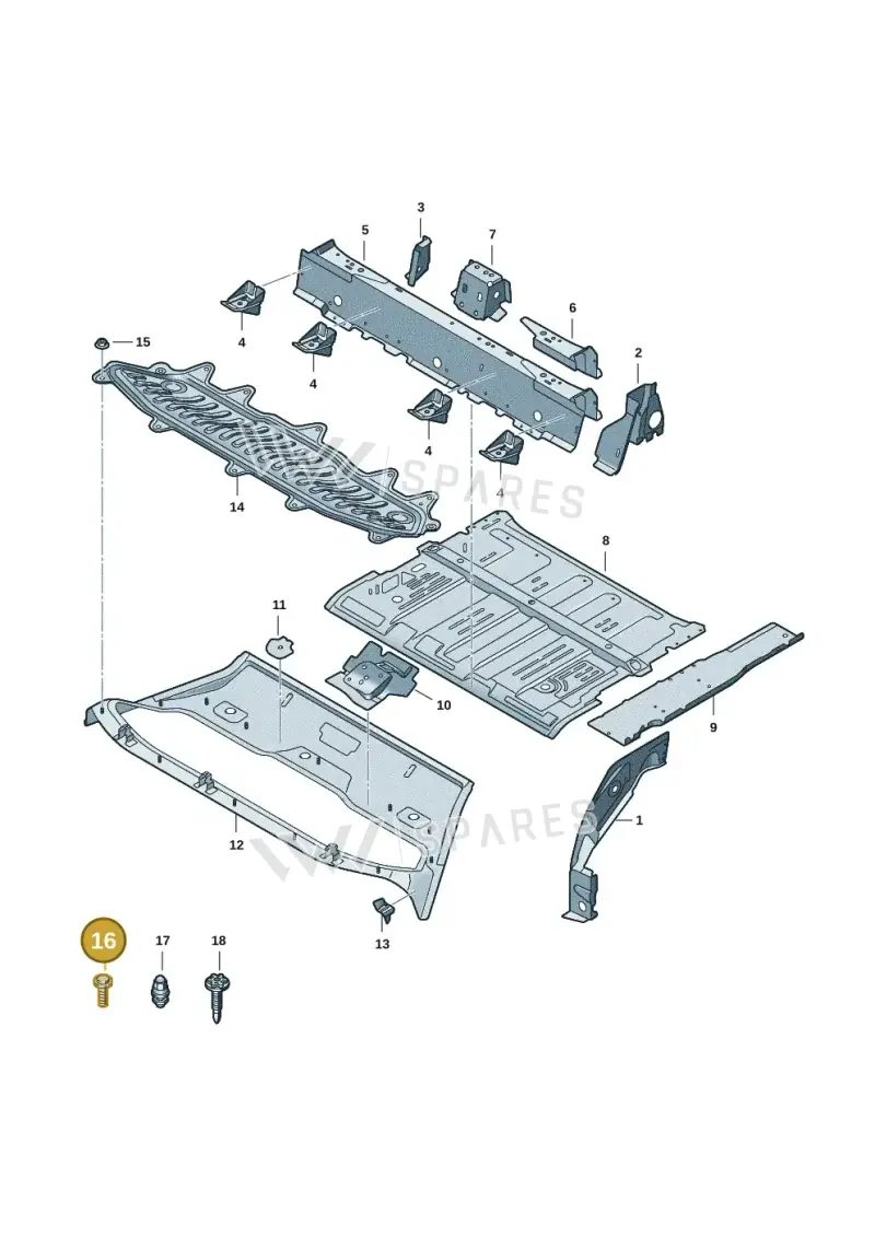 N91029902 — Audi Q6 e-tron (2023-) diagram f5s803050, position 16