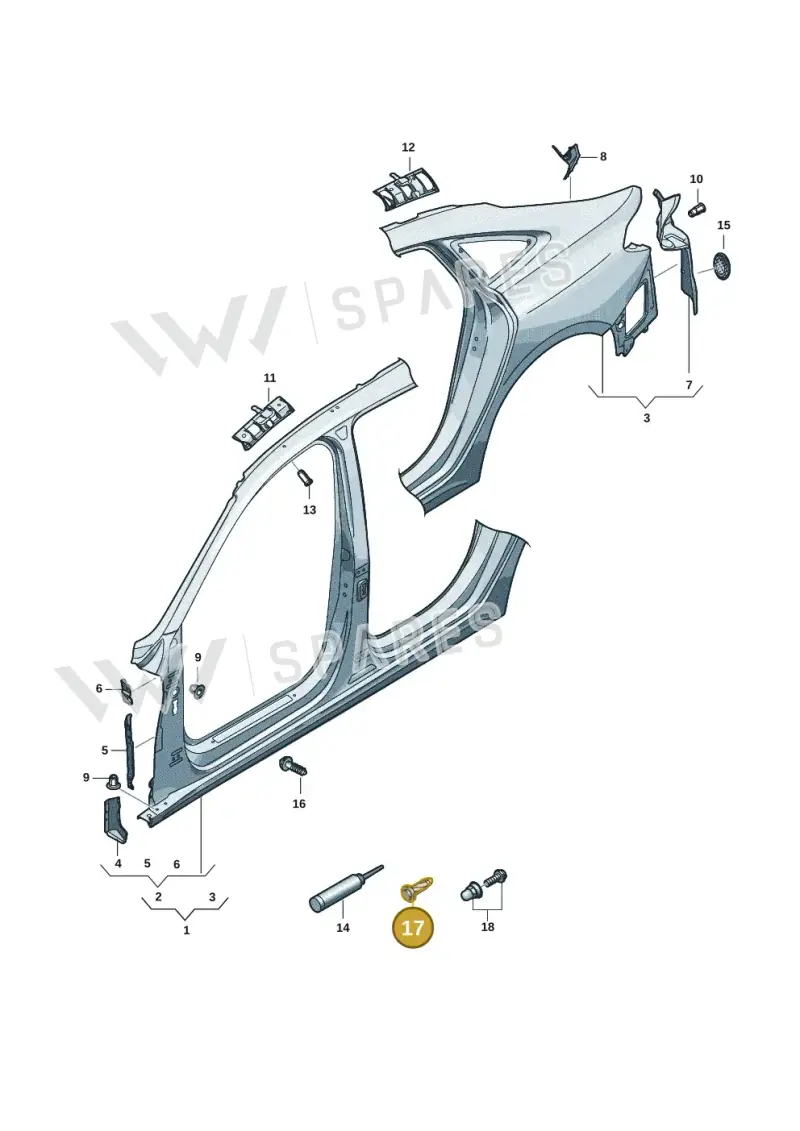 N91029902 — Audi A5 Limo 2.0 (2024-) diagram 8wh809050, position 17