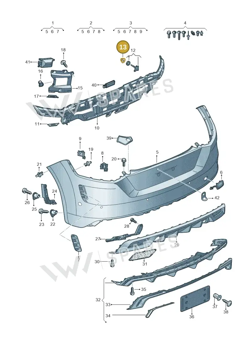 N91039901 — Audi TTS Coupe 2.0 (2014-2023) diagram 850807075, position 13