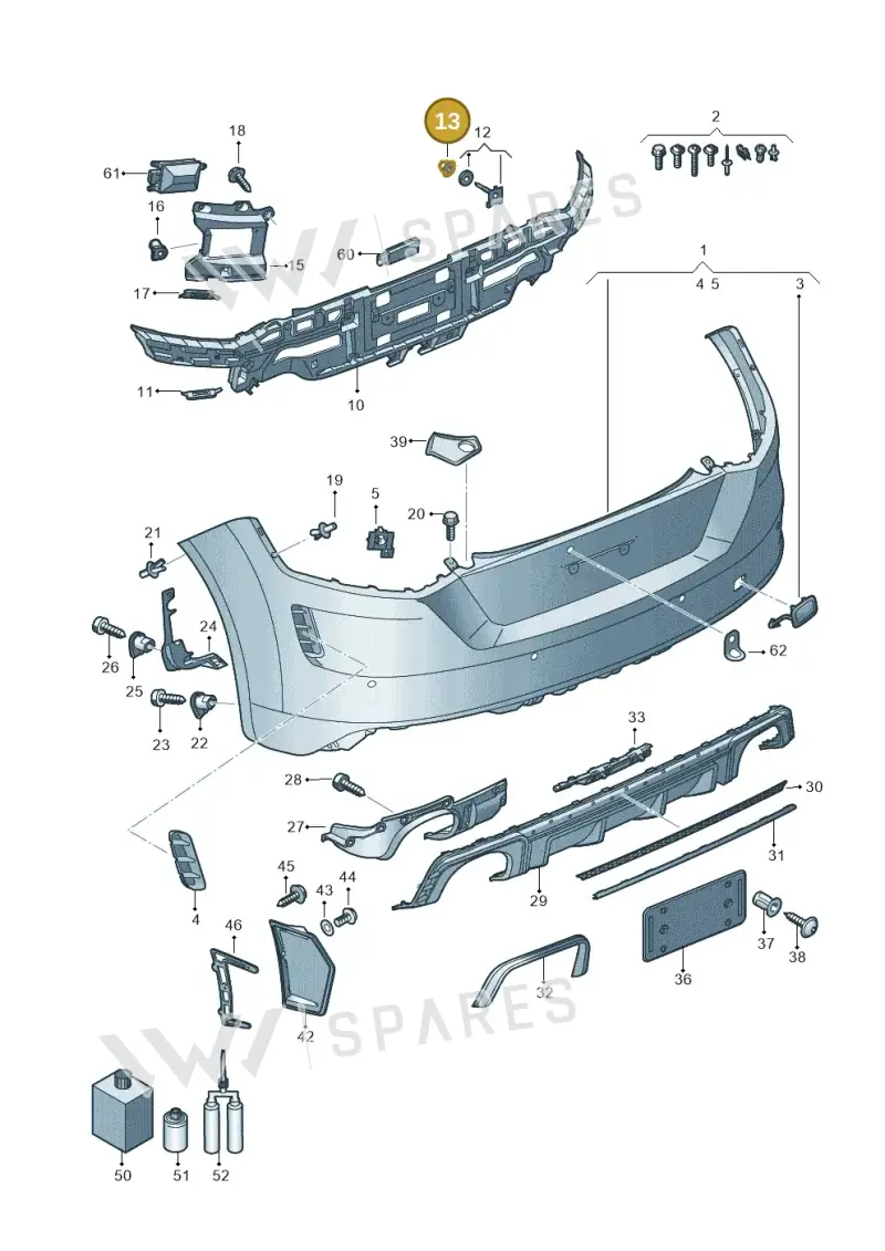 N91039901 — Audi TTRS Coupe (2016-2023) diagram 898807070, position 13
