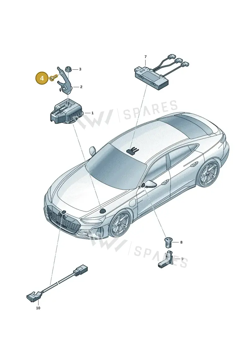 N91042302 — Audi RS e-tron GT (2020-2020) diagram 4j1951400, position 4