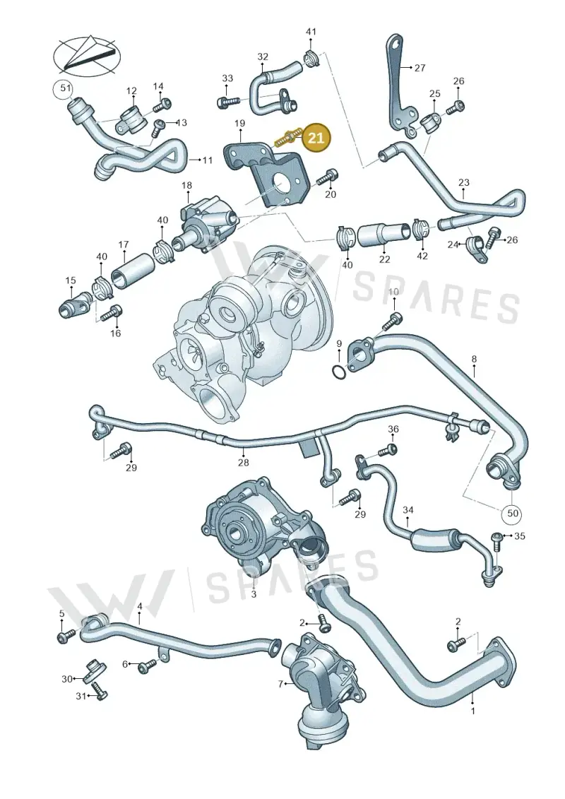N91044801 — Audi A6 2.0 (2018-) diagram 849121980, position 21