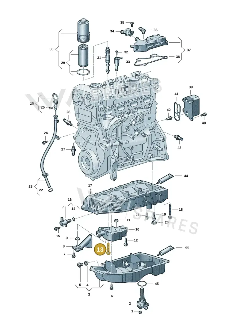 N91045502 — Audi A3 Sportback (2019-2021) diagram 596103015, position 13