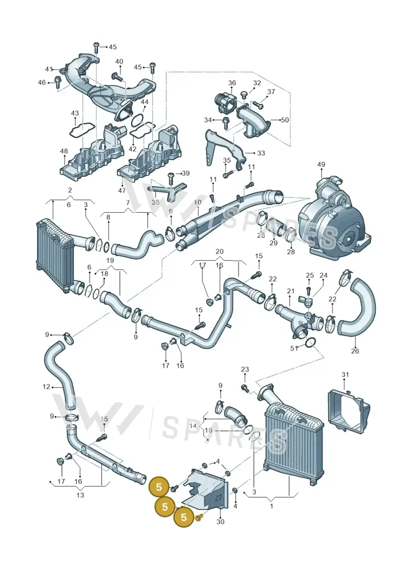 N91053801 — Audi Q7 qu. 3.0 TDI (2009-2015) diagram 274145780, position 5