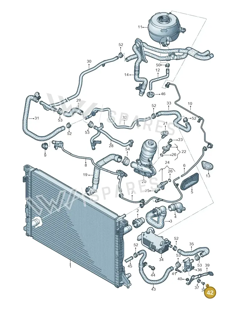 N91054001 — Audi A6 2.0 (2018-) diagram 435121210, position 42