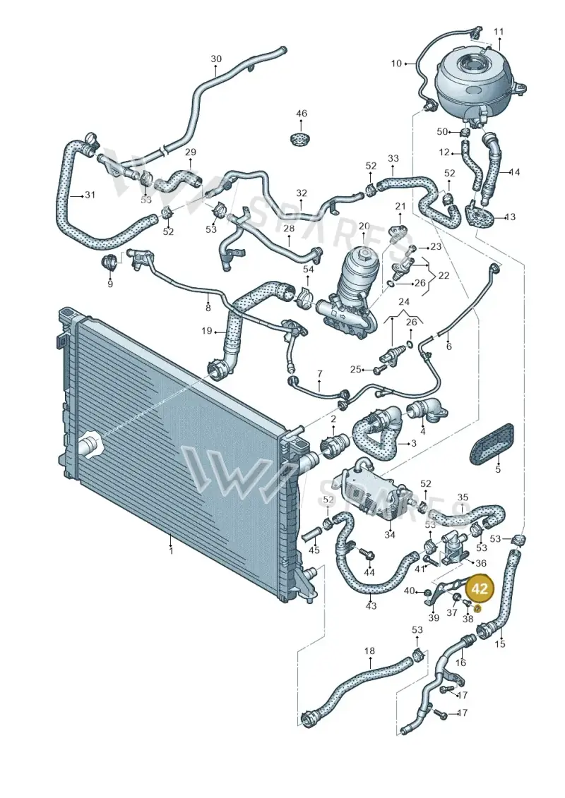 N91054001 — Audi A6 2.0 (2018-) diagram 435121230, position 42