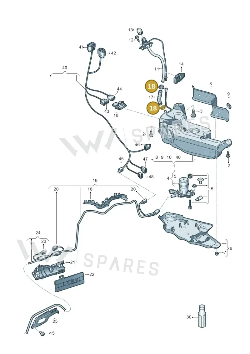 N91054301 — Audi Q2 2.0 TDI (2016-2018) diagram 803201400, position 18