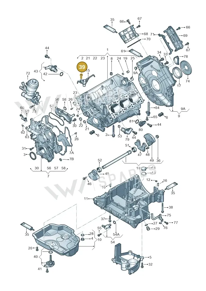 N91054701 — Audi A7 Sportback (2014-2018) diagram 675103520, position 39