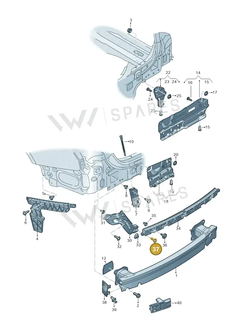 N91057001 — Audi RS6 Avant (2019-) diagram 430807050, position 37
