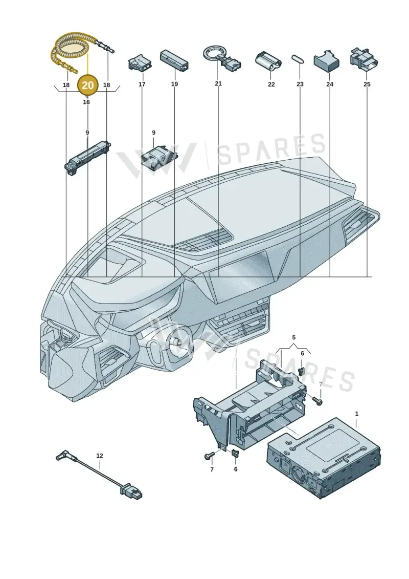 N91057701 — Audi RS e-tron GT (2020-2020) diagram 4j1035000, position 20