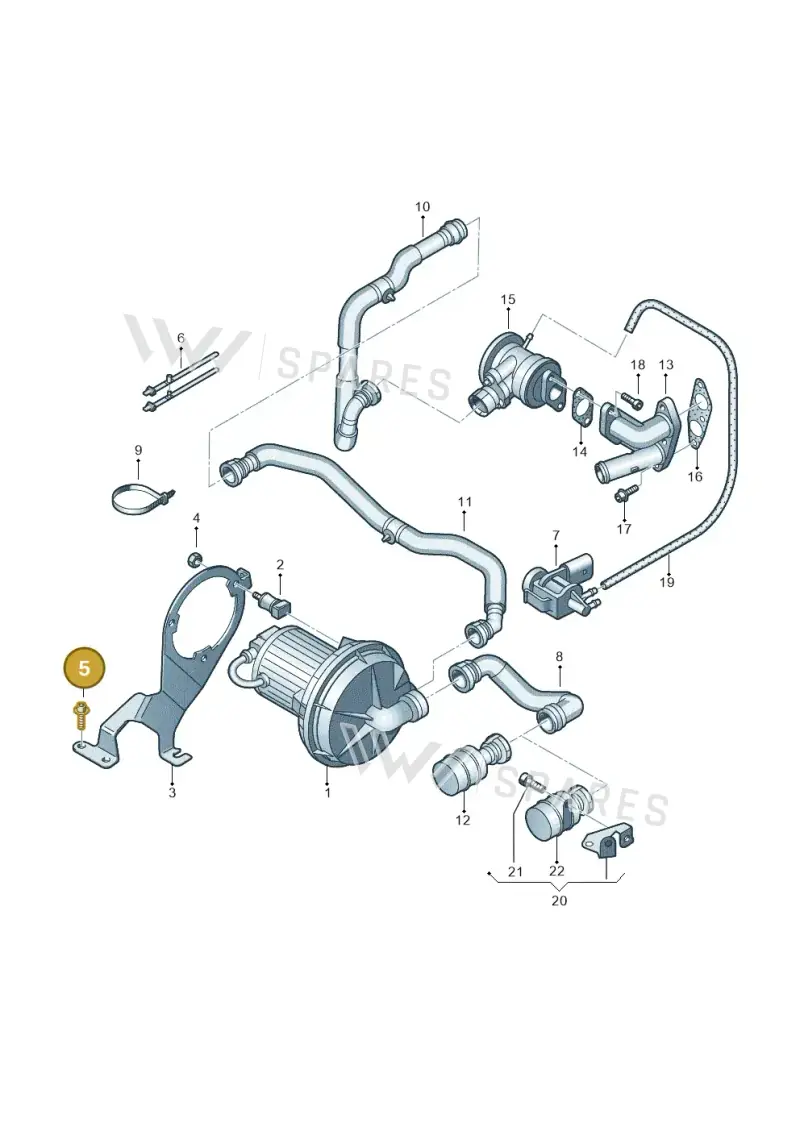 N91065401 — Audi A3 Sportback (2008-2013) diagram 405131040, position 5