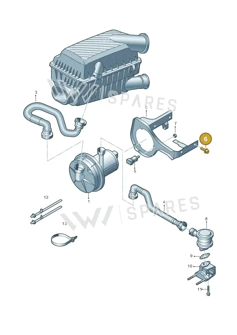 N91065401 — Audi A3 Sportback (2008-2013) diagram 409131000, position 6