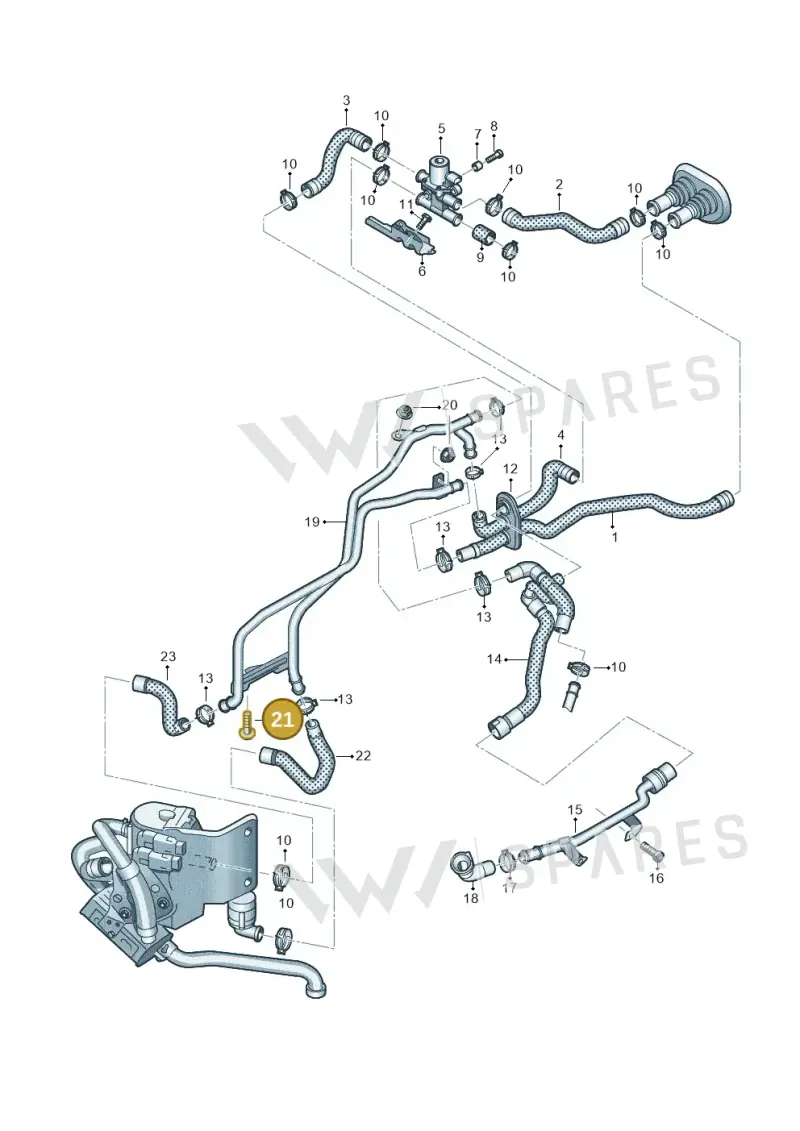 N91065401 — Audi A4 Av. Allroad (2008-2016) diagram 620261350, position 21