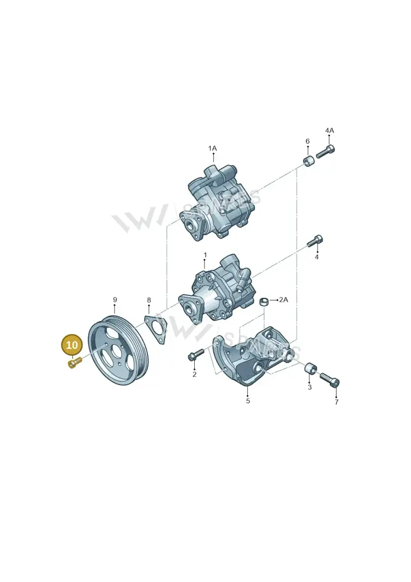 N91065401 — Audi A8L qu. 3.0 TDI (2009-2014) diagram 696145720, position 10