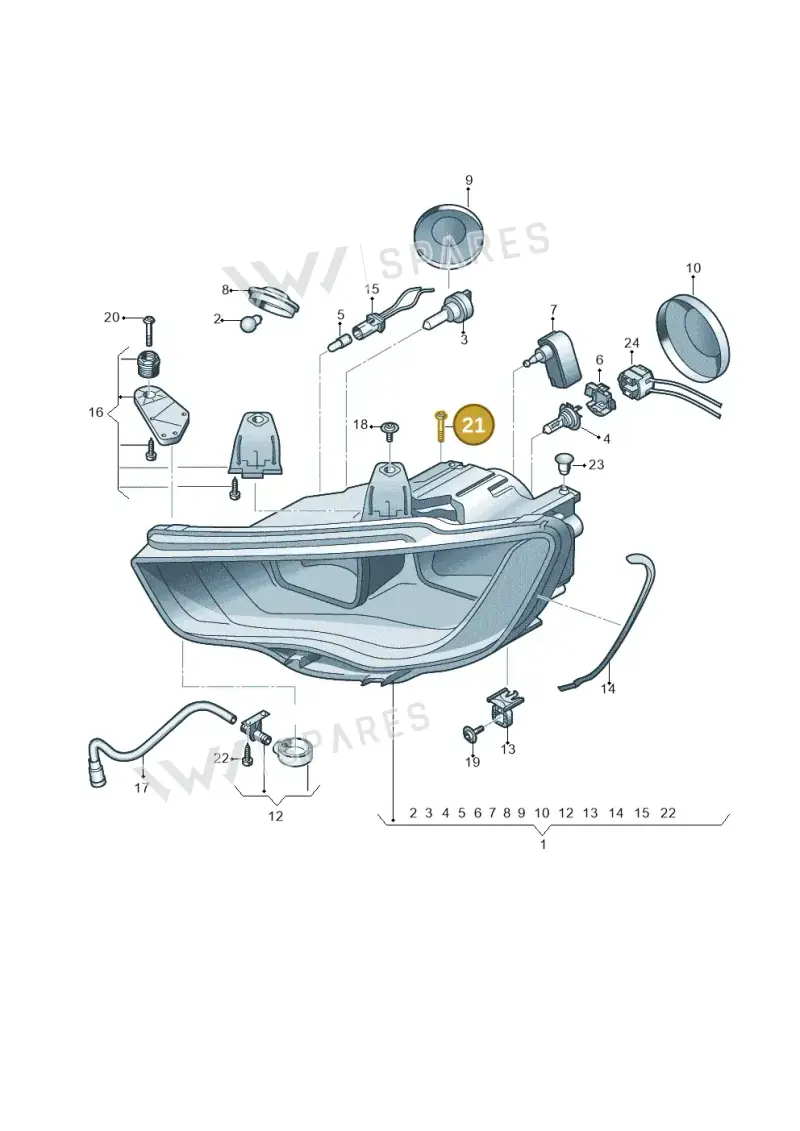 N91068002 — Audi A3 Cab. 1.4 (2013-2016) diagram 745941000, position 21